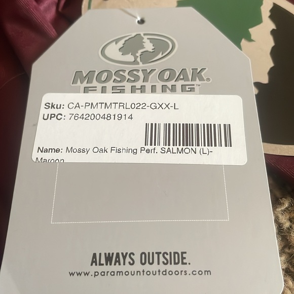 NWTs Men’s Mossy Oak engineered angling elite long sleeve fishing gear. Sz L - Picture 8 of 10